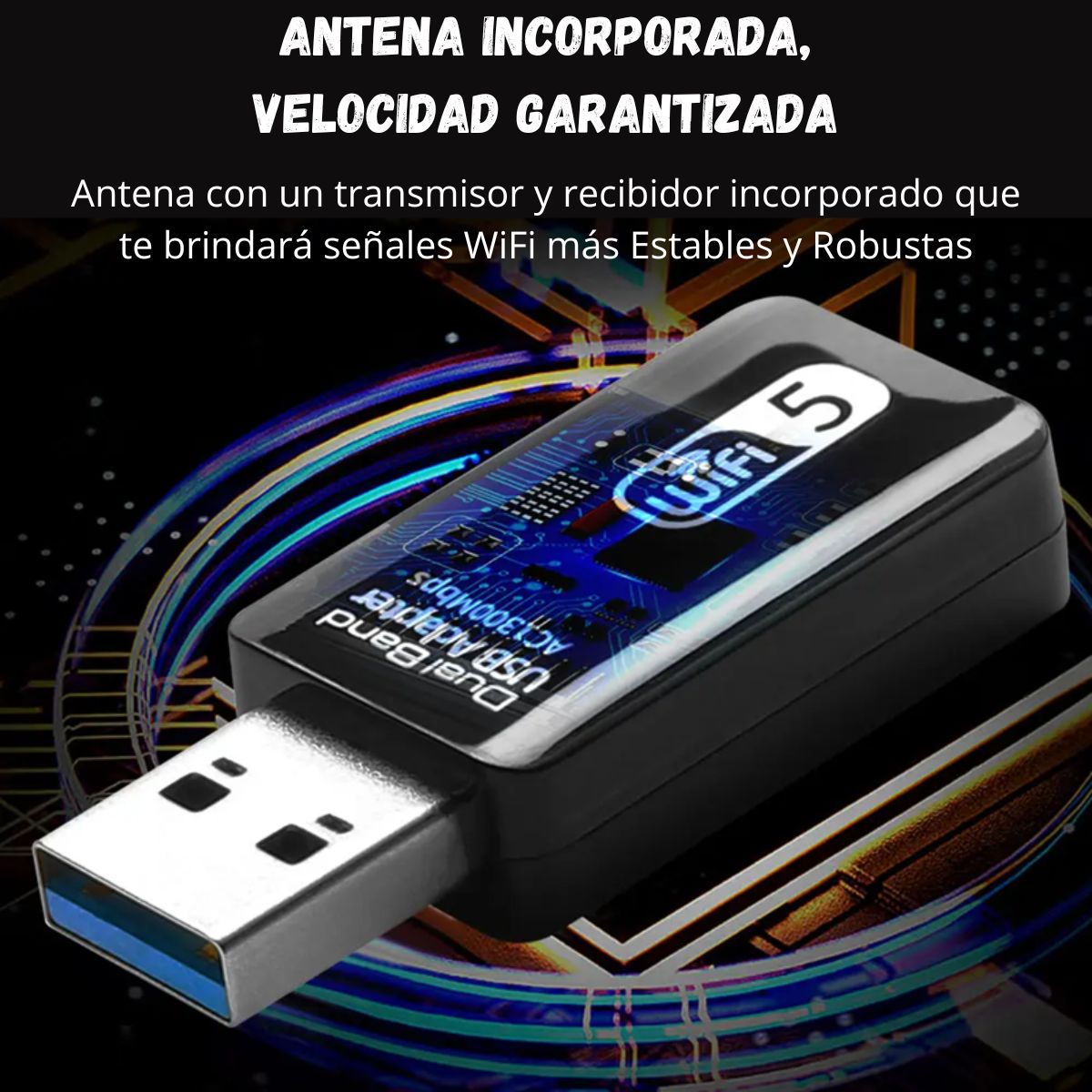 GENERICO - Adaptador Wifi Usb 5g 5ghz 1300 Mbps Tarjeta Antena Wifi Usb