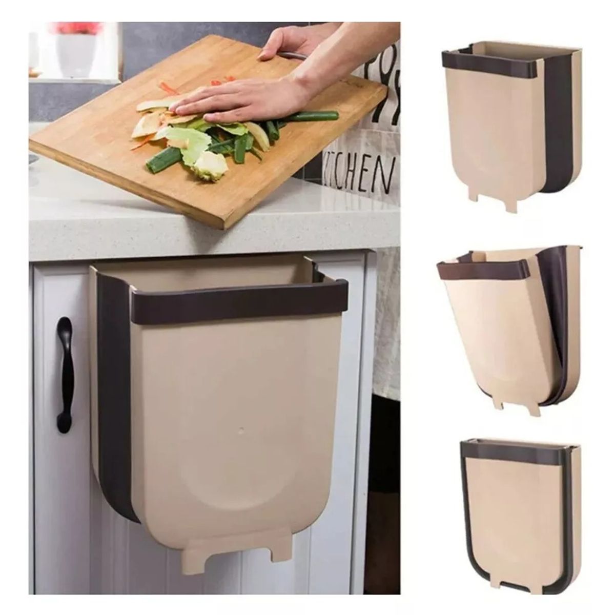 GENERICO - Basurero Papelera Plegable Resistente Multiuso Baño Cocina