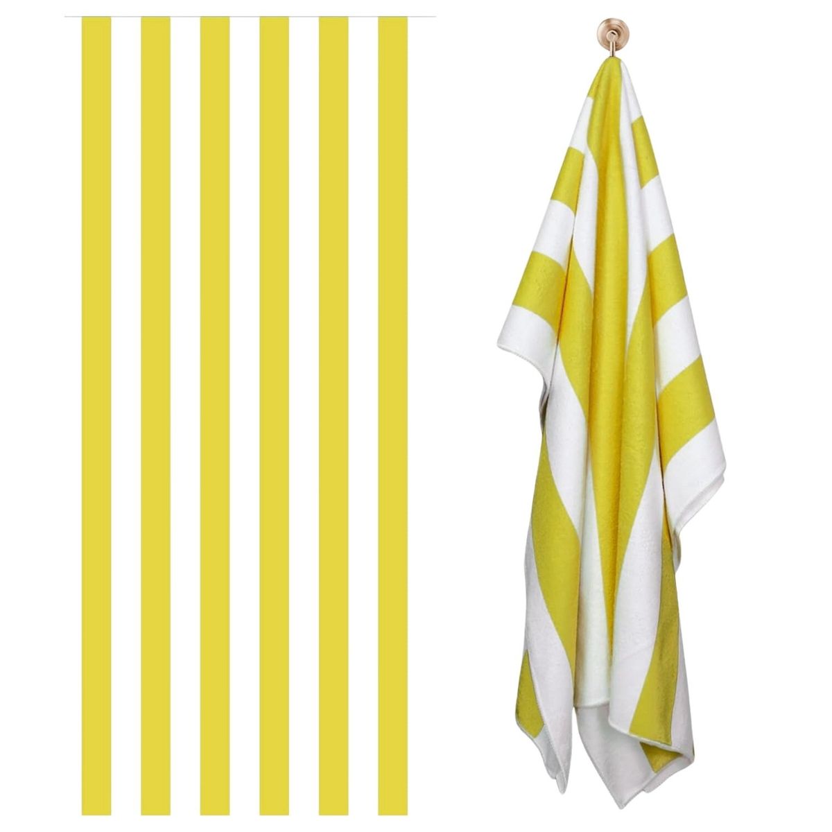 GENERICO - Toalla Cuerpo Secado Rapido Microfibra Terciopelo Baño Playa Amarillo