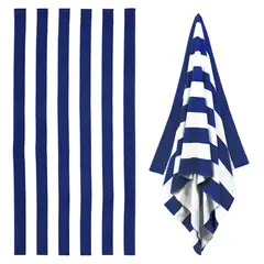 GENERICO - Toalla Cuerpo Secado Rapido Microfibra Terciopelo Baño Playa Azul Oscuro