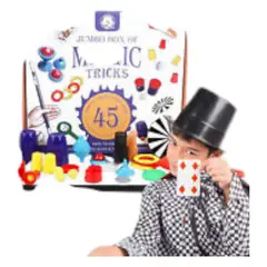 INVENCIBLE - SET MAGIA 45 TRUCOS DIVERSIÓN ILUSIONISMO JUGUETE MAGO NC29