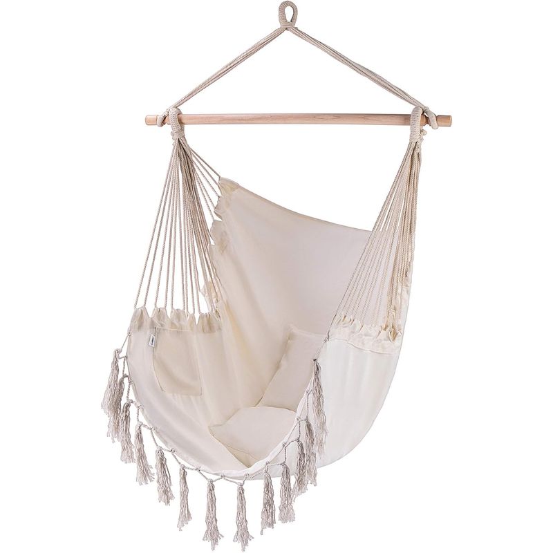 GENERICO - Silla Hamaca Columpio Decoración Para Exteriores Beige