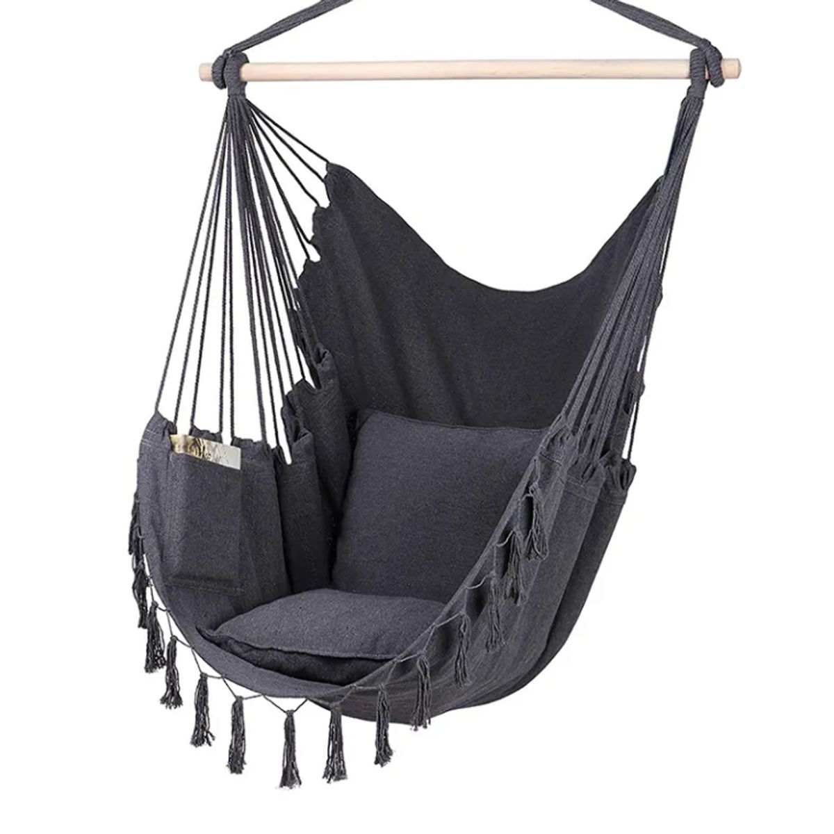 GENERICO - Silla Hamaca Columpio Decoración Para Exteriores Gris Oscuro