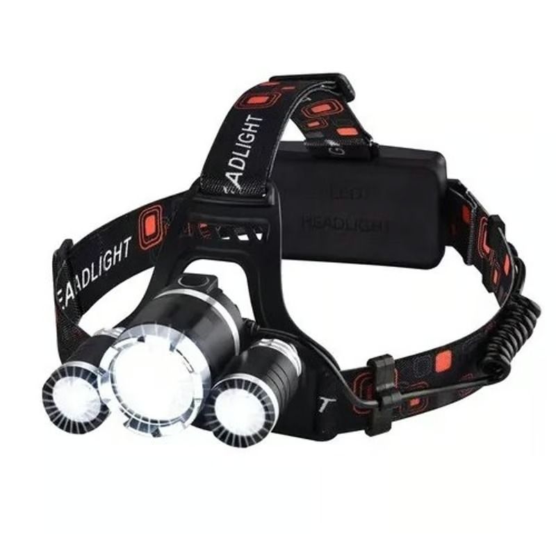 GENERICO - Linterna Led Minero Frontal Cabeza 3 Luces