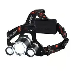 GENERICO - Linterna Led Minero Frontal Cabeza 3 Luces
