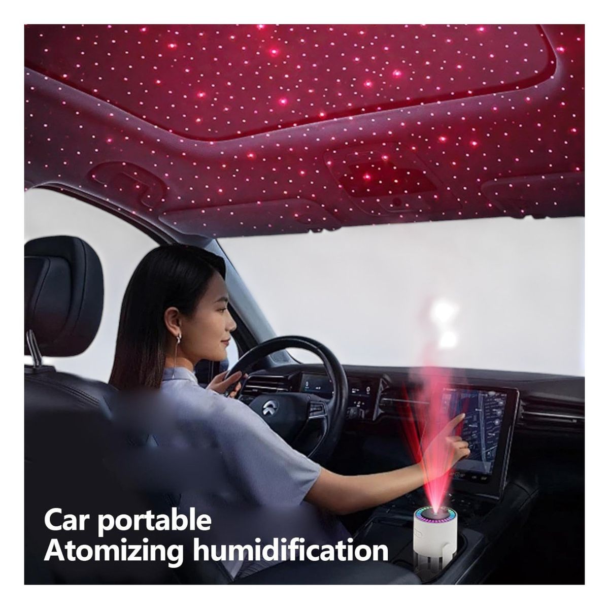 INVENCIBLE - DIFUSOR PROYECTOR NEBULOSAS LASER AROMA  HUMIDIFICADOR NC30-