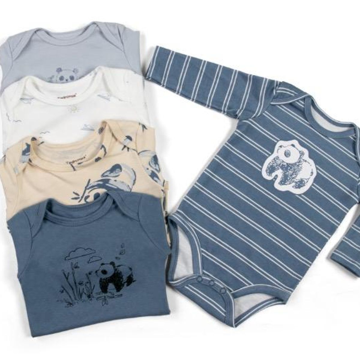 TEDMIMAK - bodys manga larga pack  5 unidades PANDA