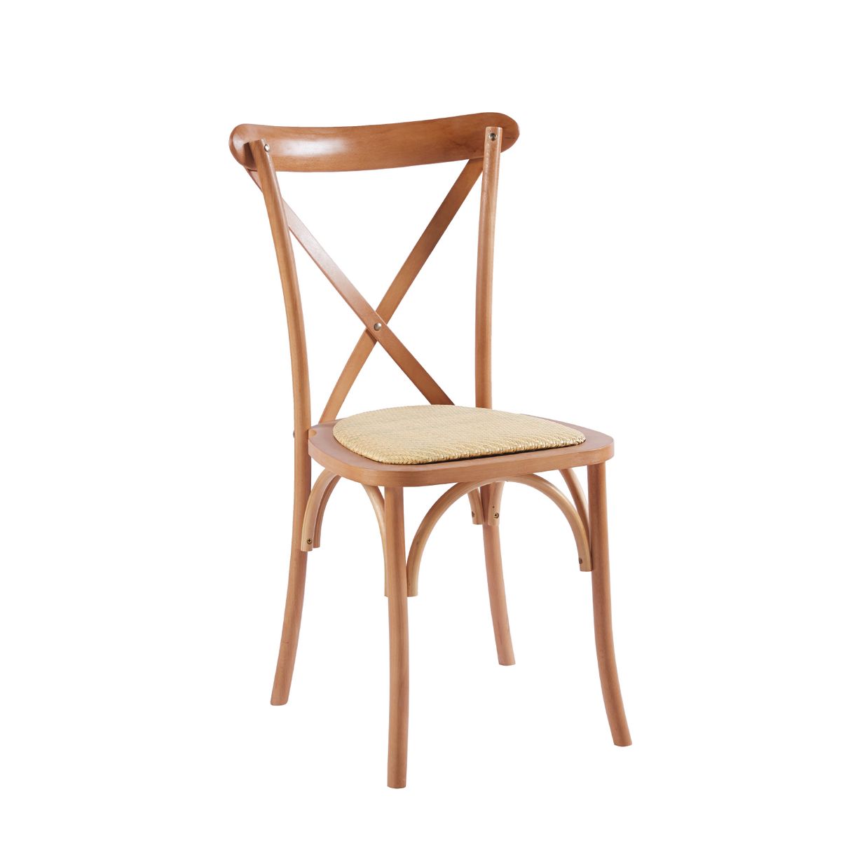 GENERICO - Pack 4 Sillas Crossback Madera Rattan Natural Venhoouse