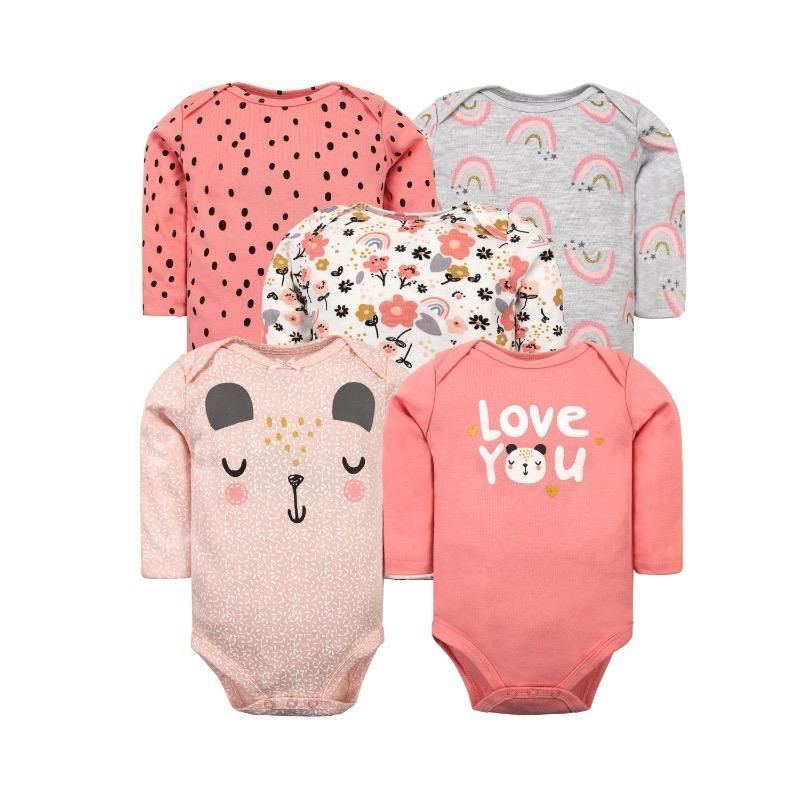 TEDMIMAK - bodys manga larga pack  5 unidades NIÑA