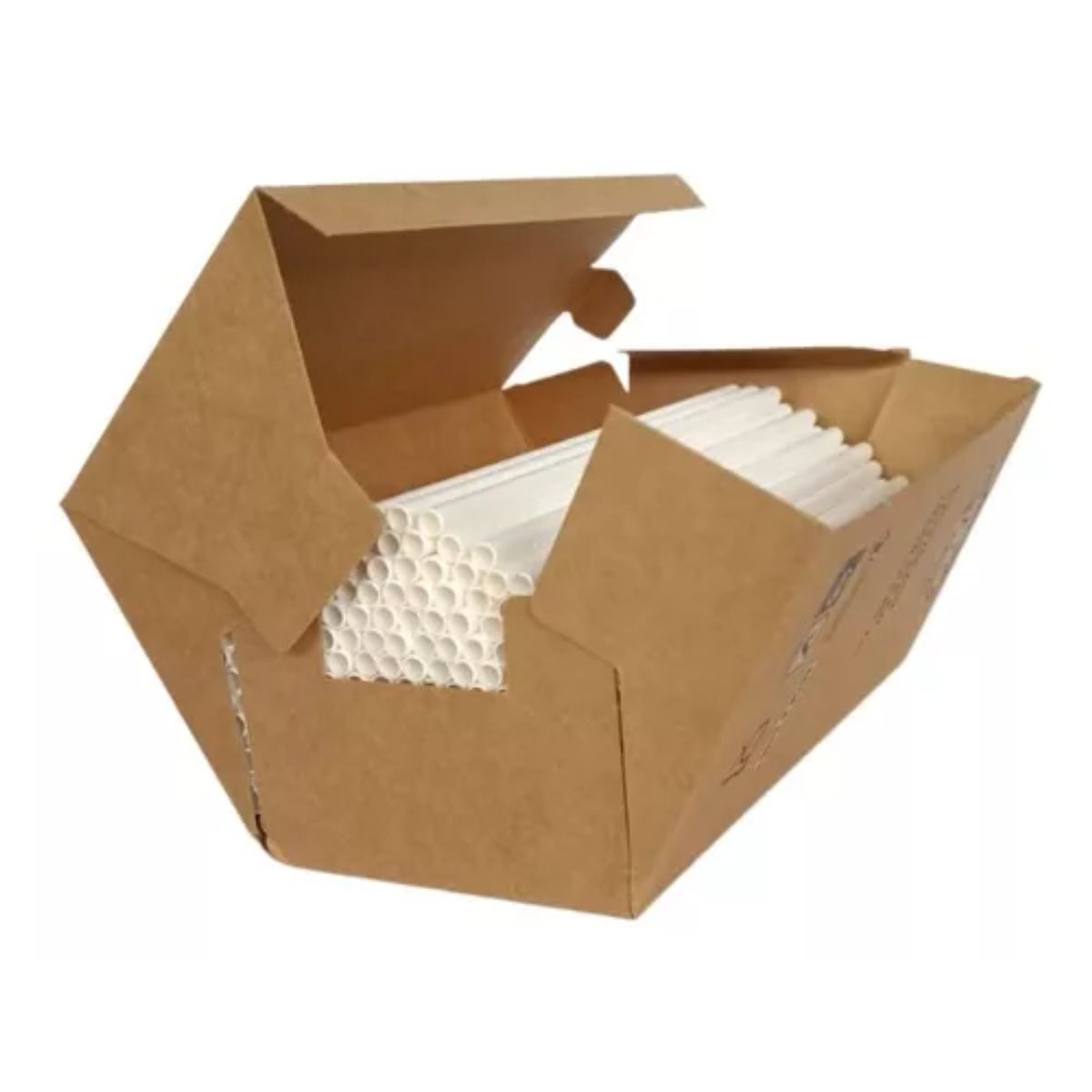 GENERICO - Bombillas Blancas de Papel 200x6mm x 250 unidades