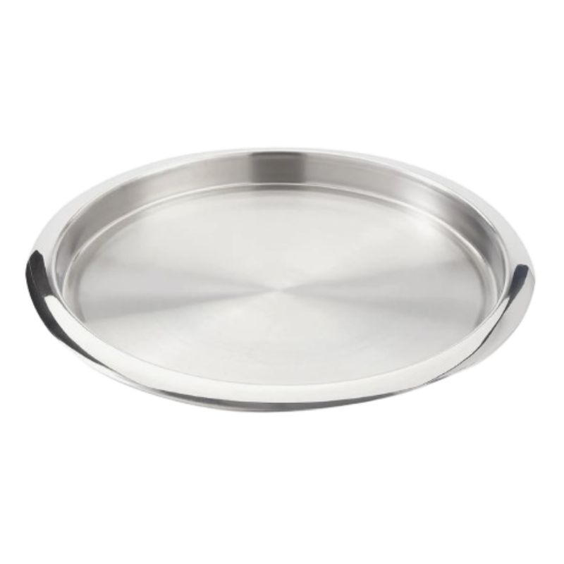 GENERICO - Bandeja Redonda Acero Inoxidable 35cm