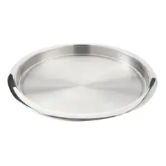 GENERICO - Bandeja Redonda Acero Inoxidable 35cm
