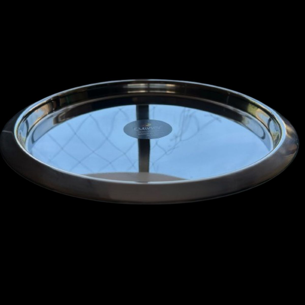 GENERICO - Bandeja Redonda Acero Inoxidable Cuiner 35cm