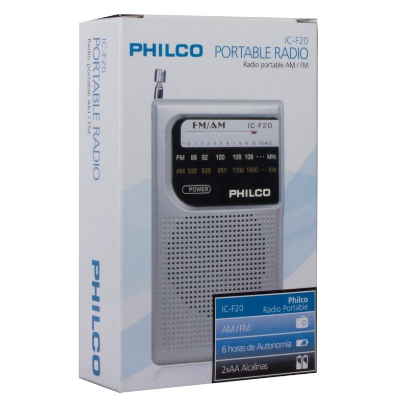 PHILCO - Radio a Pilas Philco ICF-20 FmAm Portable de Bolsillo