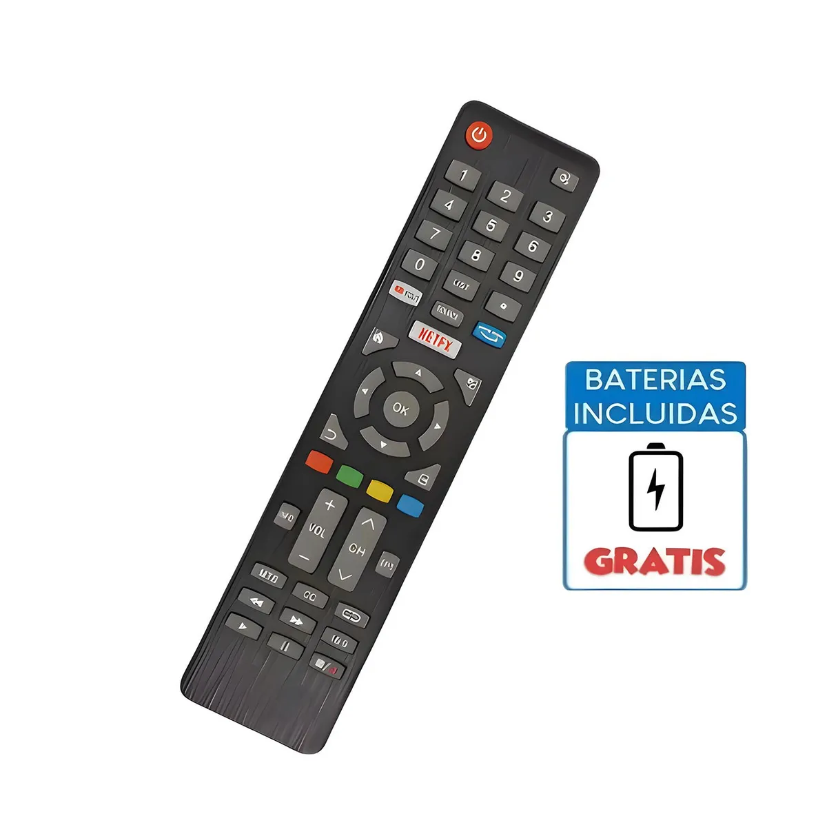 GENERICO - Control Remoto Compatible Hyundai Master G Bgh Onn Smart Tv + Pilas