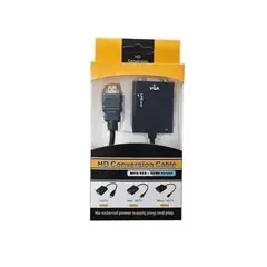 GENERICO - Cable Adaptador Hdmi A Vga Y Audio 3.5