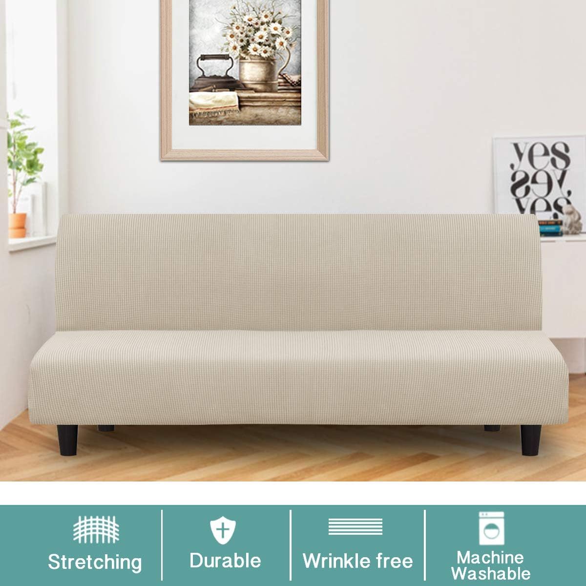 GENERICO - Funda de Futon Beige Cuadrille