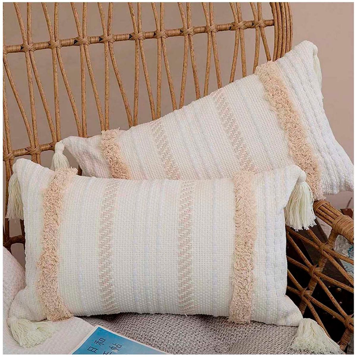 GENERICO - Pack de 02 Fundas De Cojin Decorativa Diseño Boho 30x50 Cm mod05