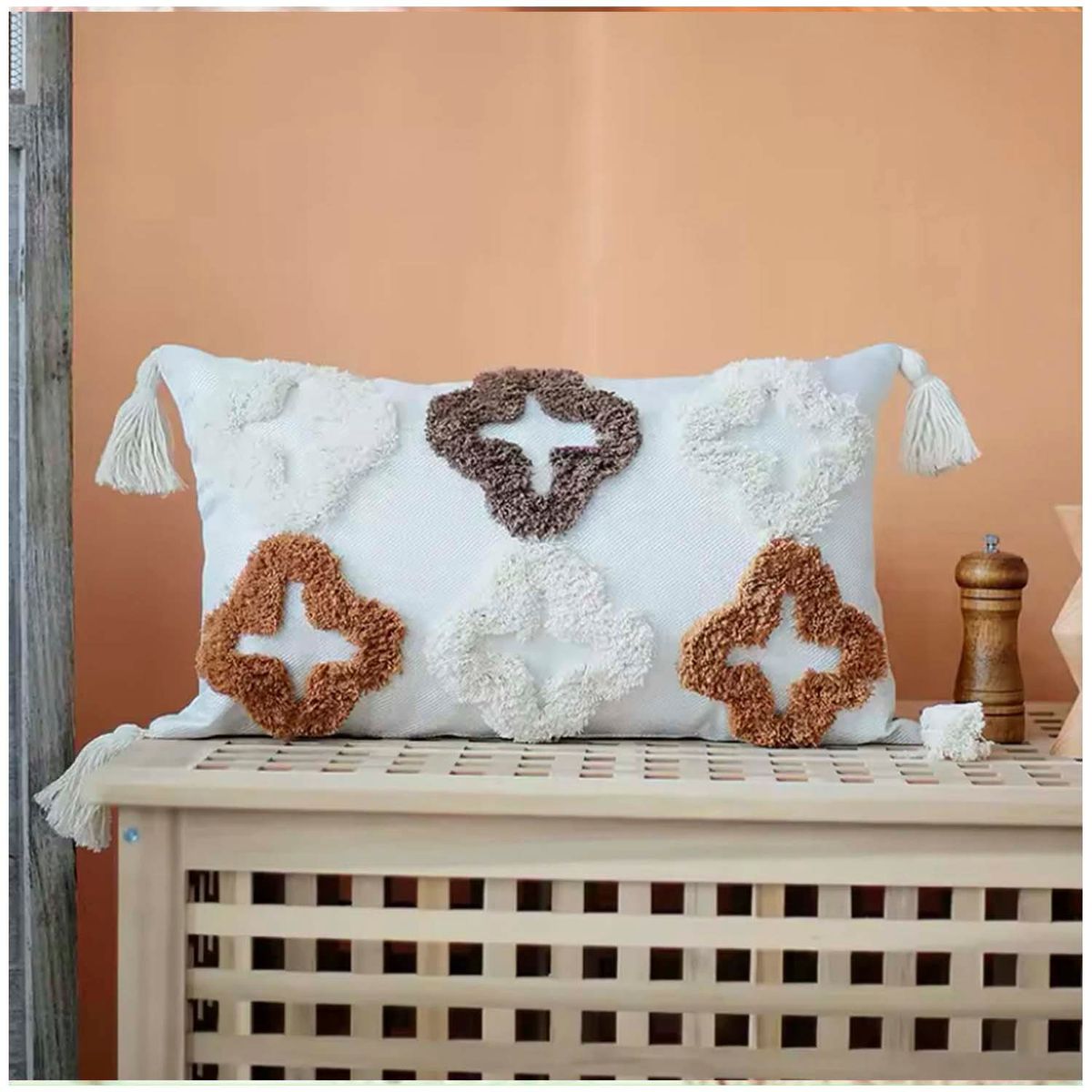 GENERICO - Pack de 02 Fundas De Cojin Decorativa Diseño Boho 30x50 Cm mod03