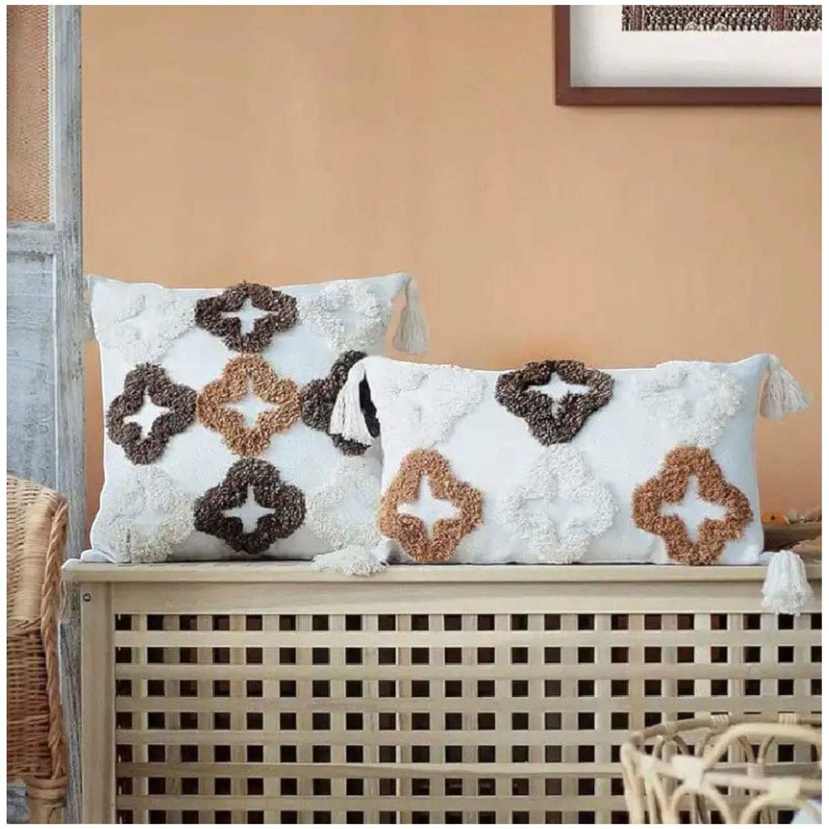 GENERICO - Pack de 02 Fundas De Cojin Decorativa Diseño Boho 30x50 Cm mod03