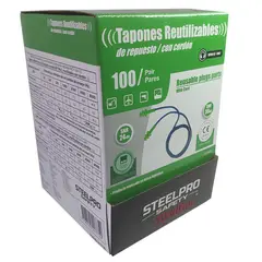 STEELPRO - Protector Auditivo / Tapones Auditivo Reutilizable X 100 Und