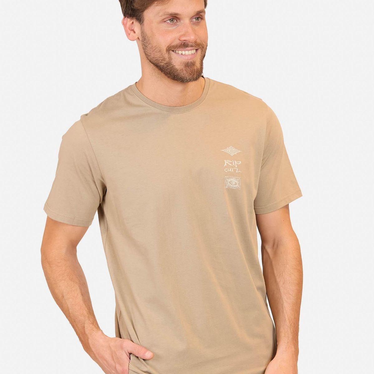 RIP CURL - Polera M/C  Rip Lucent Tee Café  Hombre Rip Curl