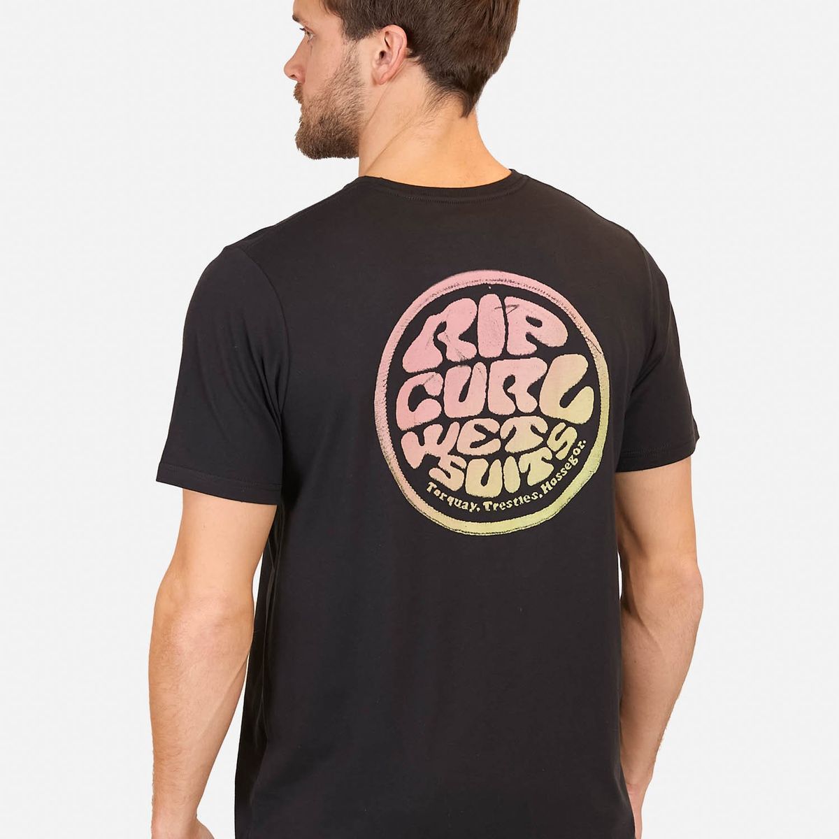 RIP CURL - Polera MC Wetsuit Splash Tee Negro Hombre Rip Curl