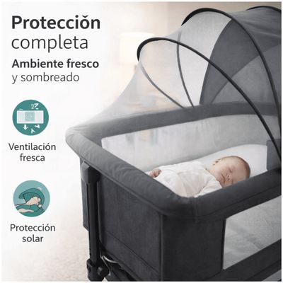 Imagen 2 del producto Cuna Colecho Con Mudador Y Accesorios Gris
