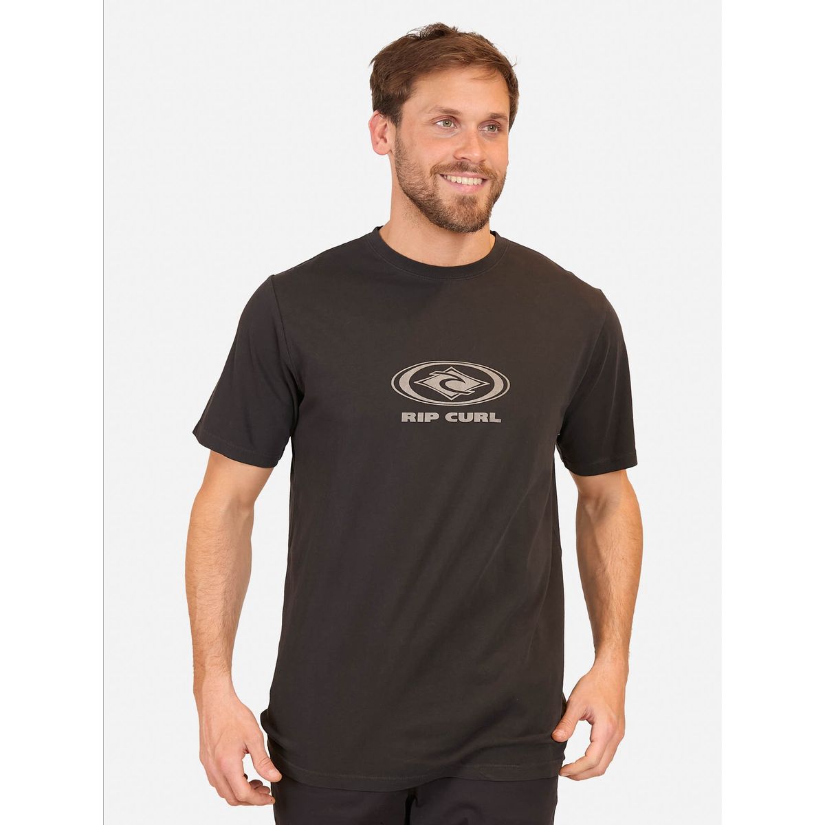 RIP CURL - Polera MC Lil Dval Rc Ss  Negro Hombre Rip Curl
