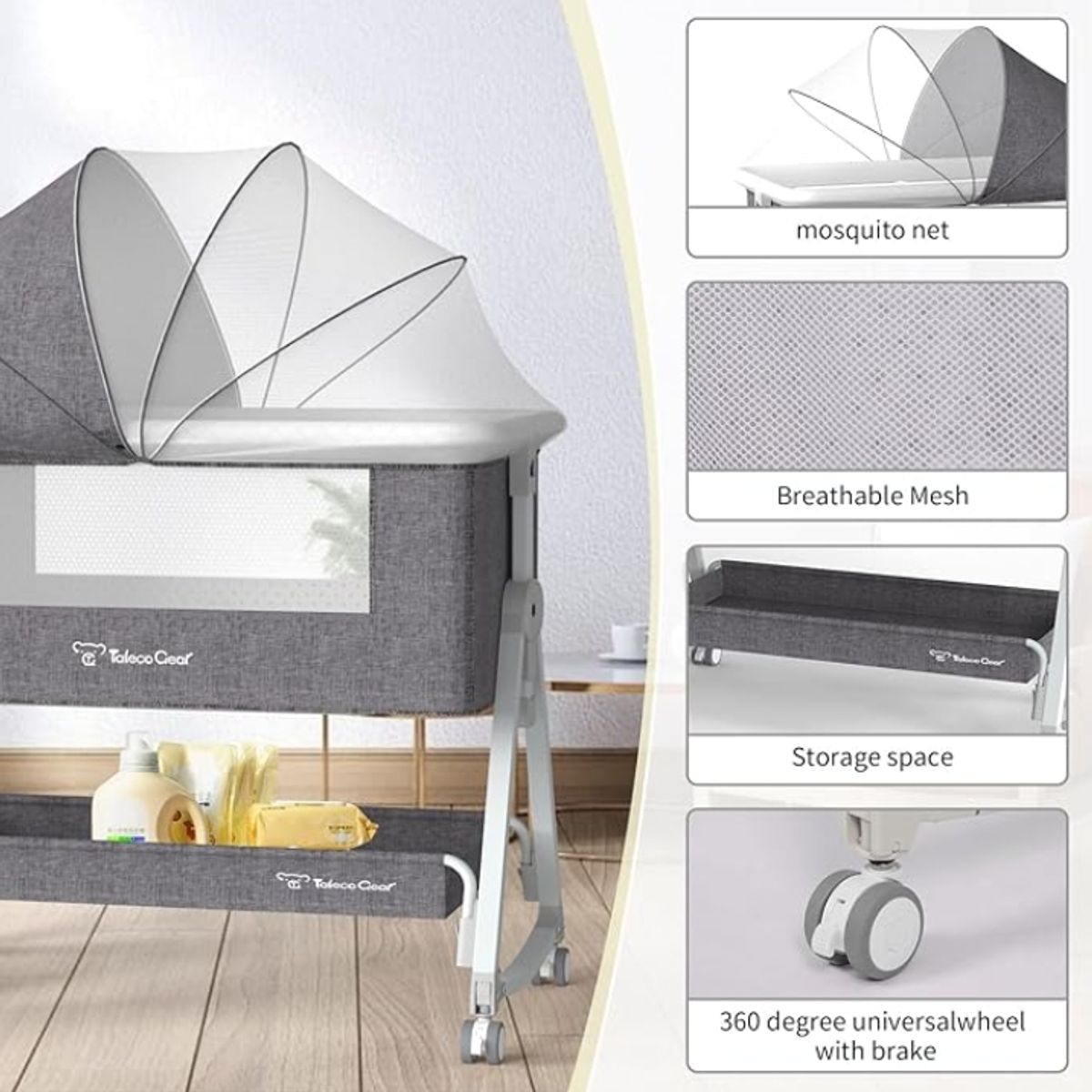 HOMER OUTDOOR - Cuna Colecho Con Mudador Y Accesorios verde oscuro Homer