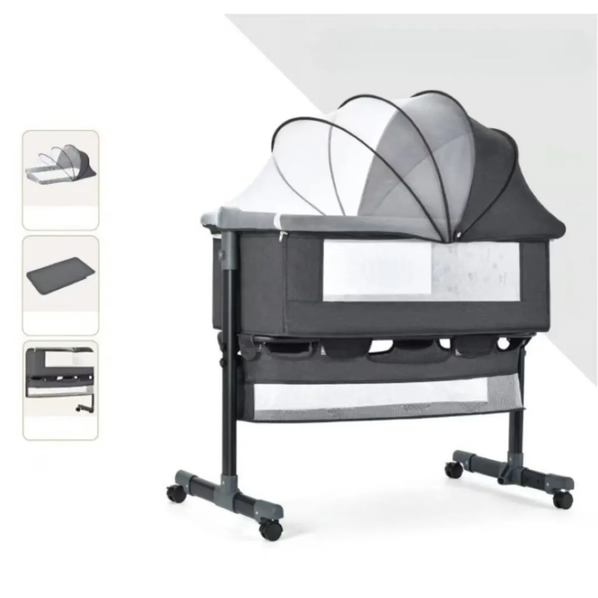 HOMER OUTDOOR - Cuna Colecho Con Mudador Y Accesorios gris oscuro Homer
