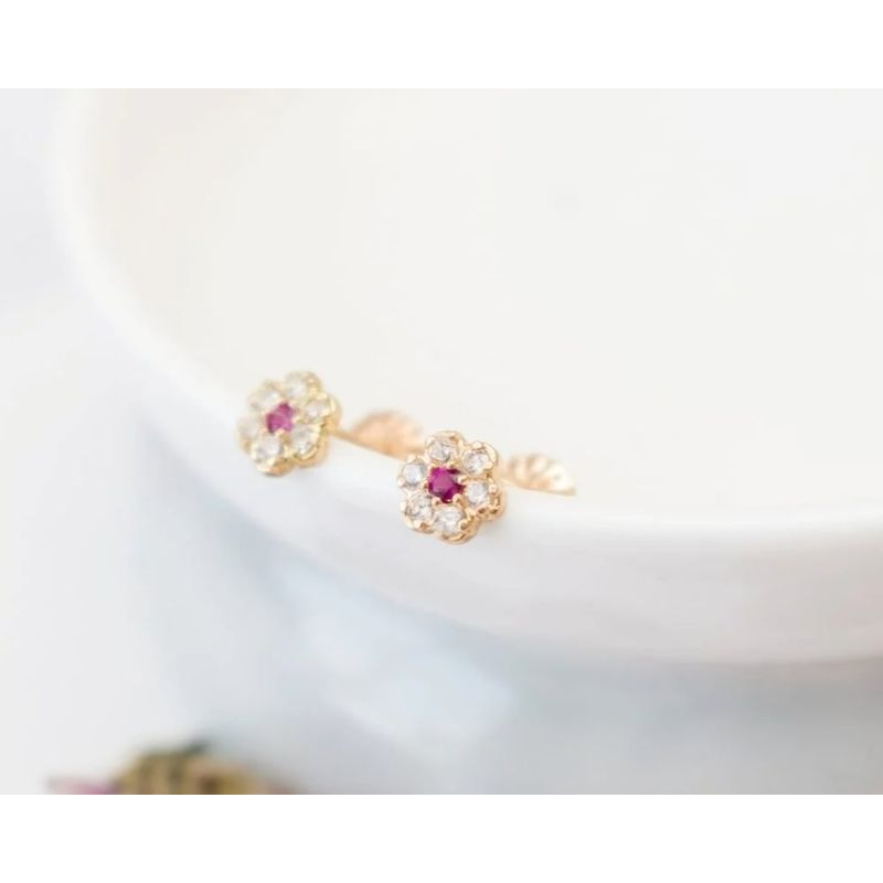 MODAS LILLO - Aro Abridor Rosita Rubí Oro 18k Joyas Modas Lillo