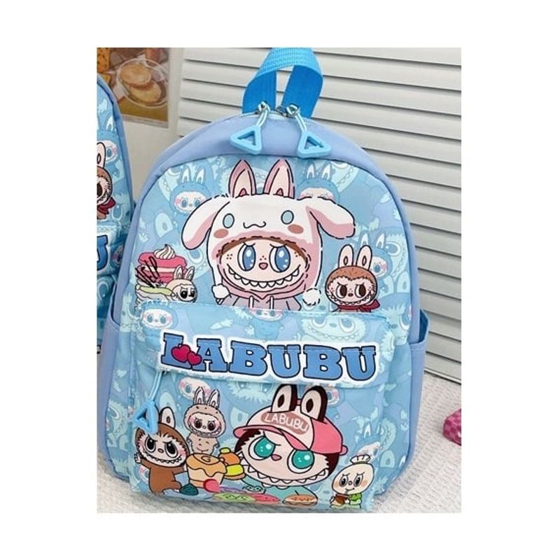 GENERICO - Mochila escolar Labubu celeste 2