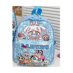 GENERICO - Mochila escolar Labubu celeste 2