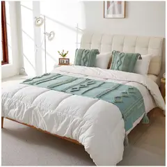 GENERICO - Set Piecera Boho 60 X 210 +2 fundas Verde