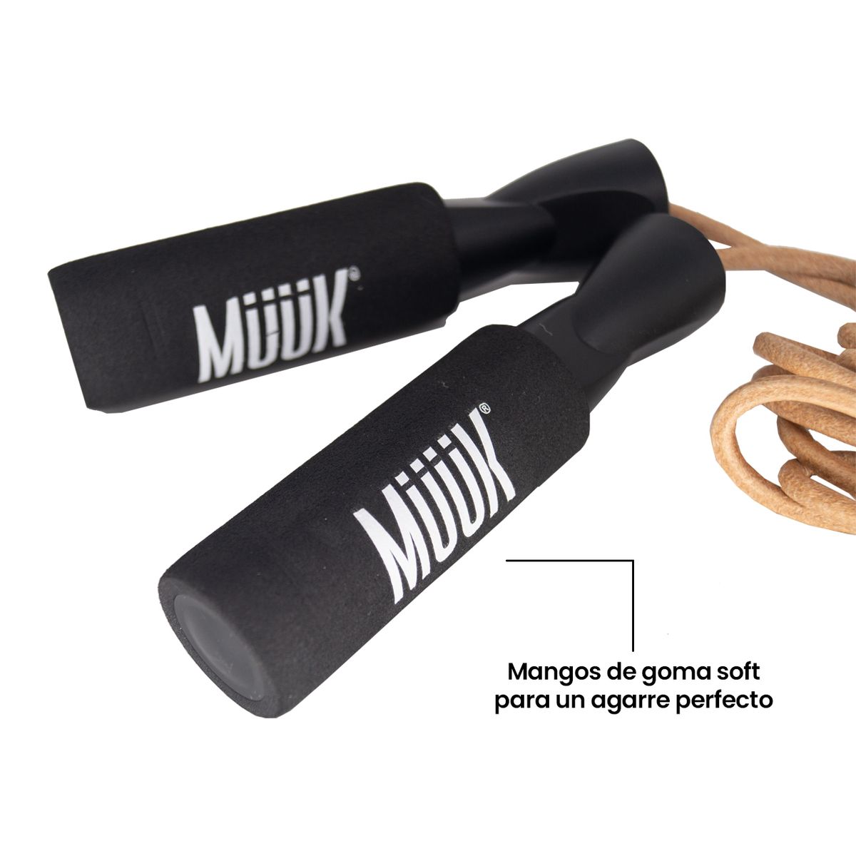 MUUK - Cuerda de Saltar Ajustable Muuk Cuero