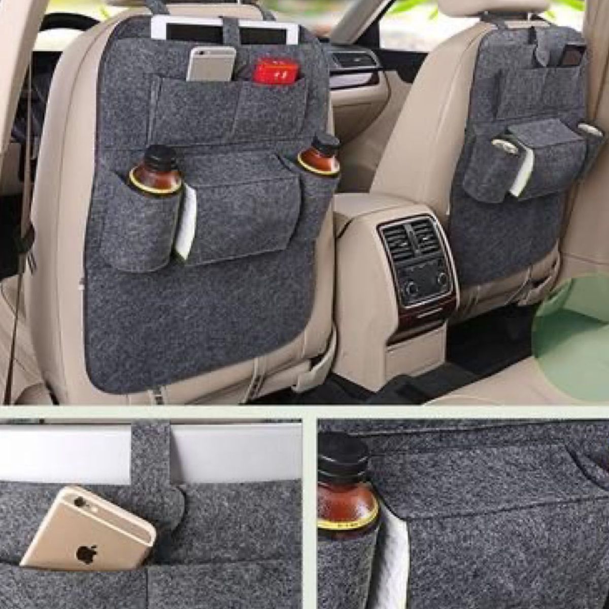 GENERICO - PACK 2 BOLSOS ORGANIZADOR ASIENTO DE AUTO