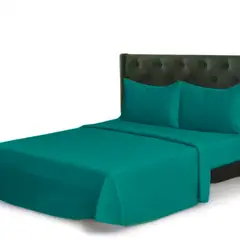 GENERICO - Set De Sabanas Termicas Polar Mas 1 Funda 1.5 Plaza Color Turquesa