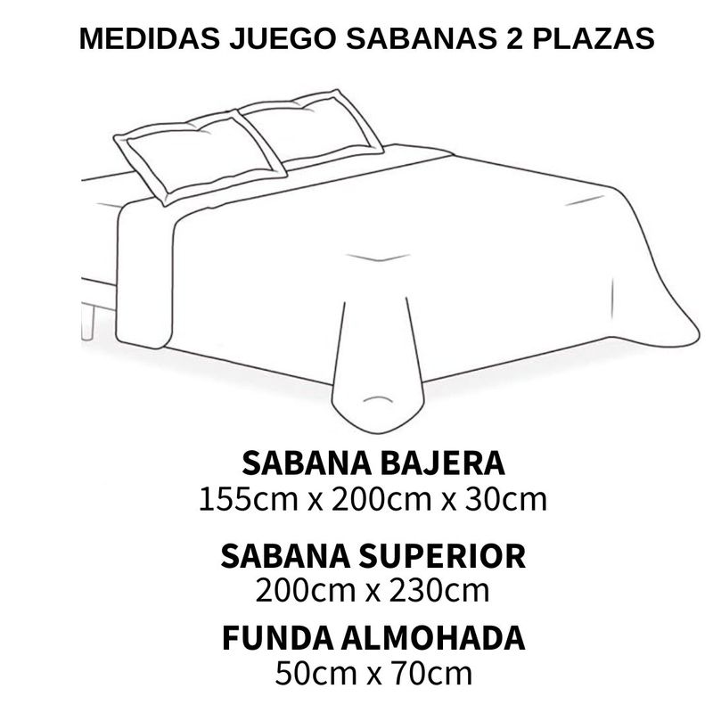 GENERICO - Set De Sabanas Termicas Polar Mas Funda 2 Plazas Morado