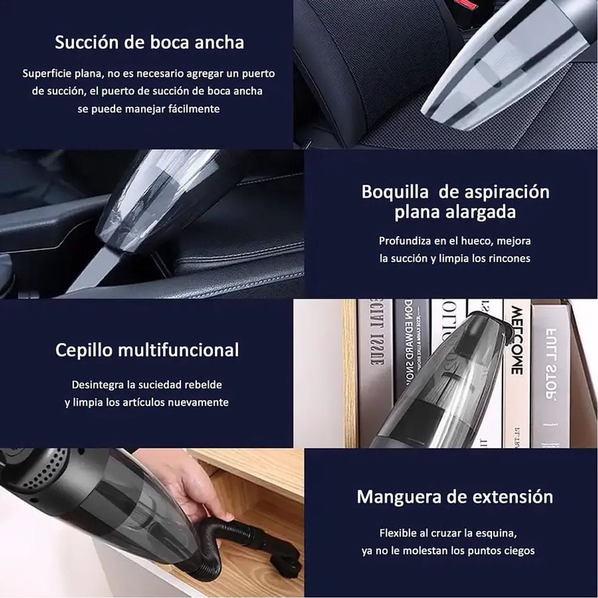 GENERICO - Aspiradora De Mano Inalámbrica Recargable