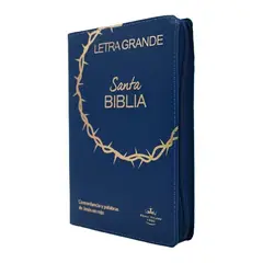 SOCIEDADES BIBLICAS UNIDAS - Biblia Reina Valera 1960 Letra Grande 12 Puntos Azul Indice y Cierre