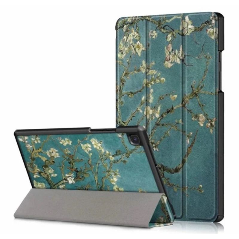 GENERICO - Funda para Tablet Samsung A7 T500 T505 T510 T515 FLORES y protector