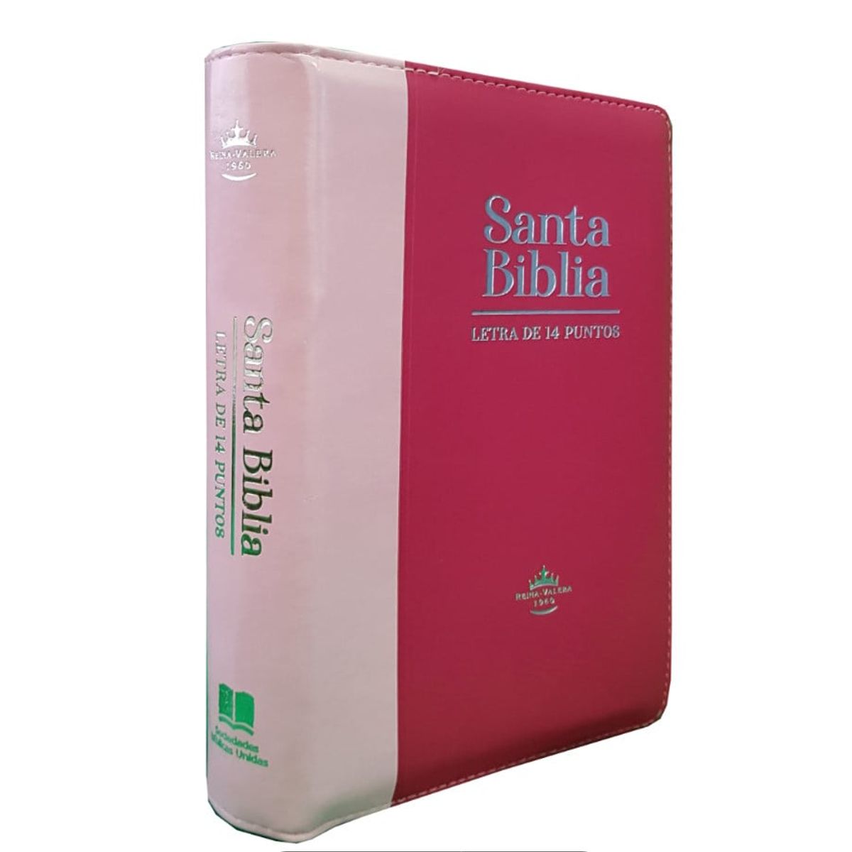 SOCIEDADES BIBLICAS UNIDAS - Biblia Reina Valera 1960 Letra Gigante económica Con Cierre rosado bicolor