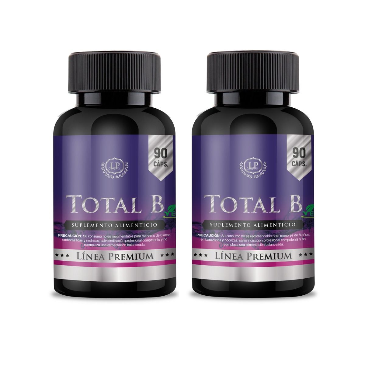 ZEO SPORT - Vitaminas Complejo B1 B2 B3 B5 B6 B7 Biotina B9 Ac Folico B12 Zeo 2x90 Caps
