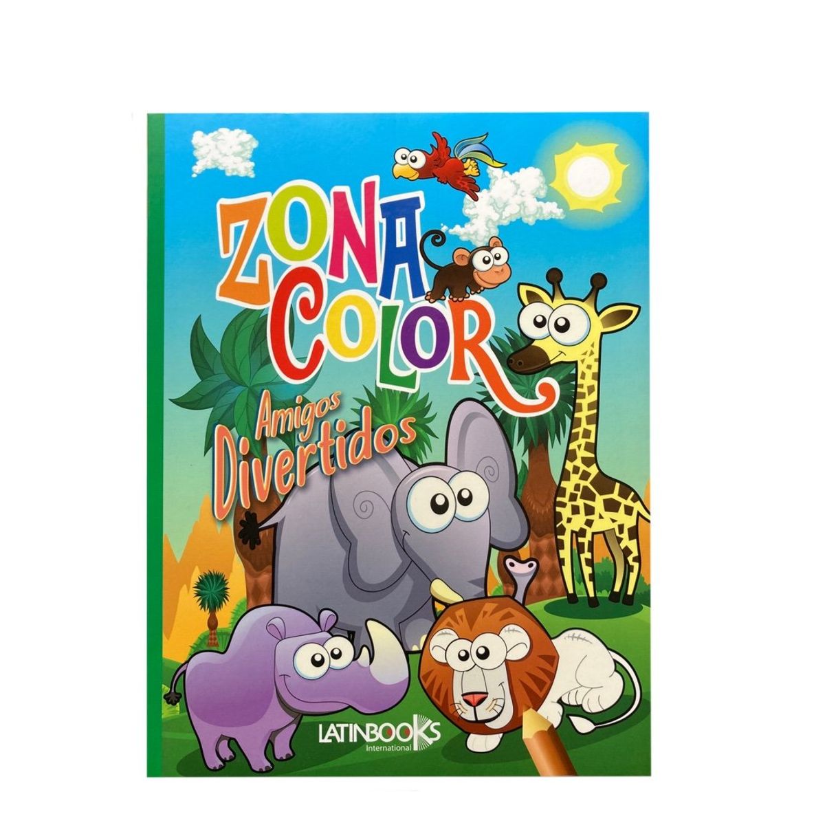 LATINBOOKS - Libro para colorear - Zona color - Amigos divertidos