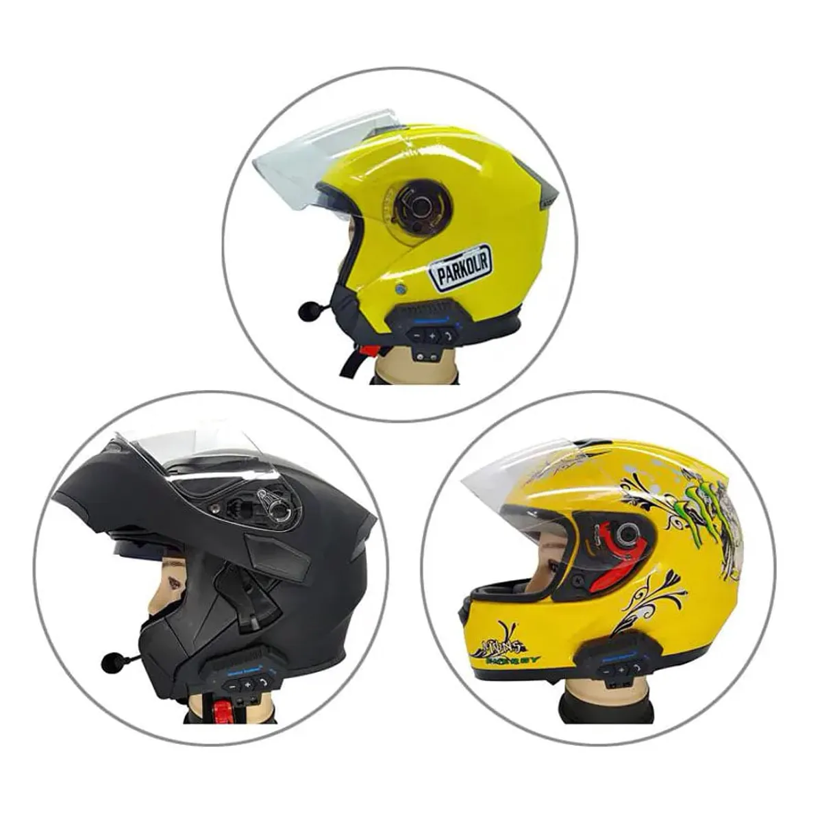 GENERICO - Audífono Casco Moto Auriculares Bluetooth Llamada Mp3