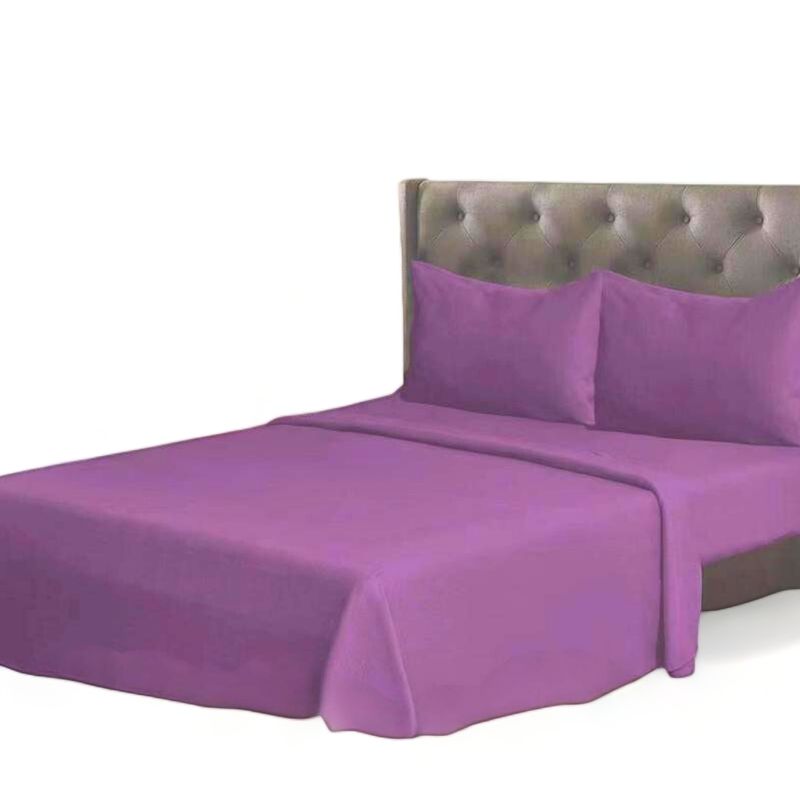 GENERICO - Set De Sabanas Termicas Polar Mas Funda 2 Plazas Morado