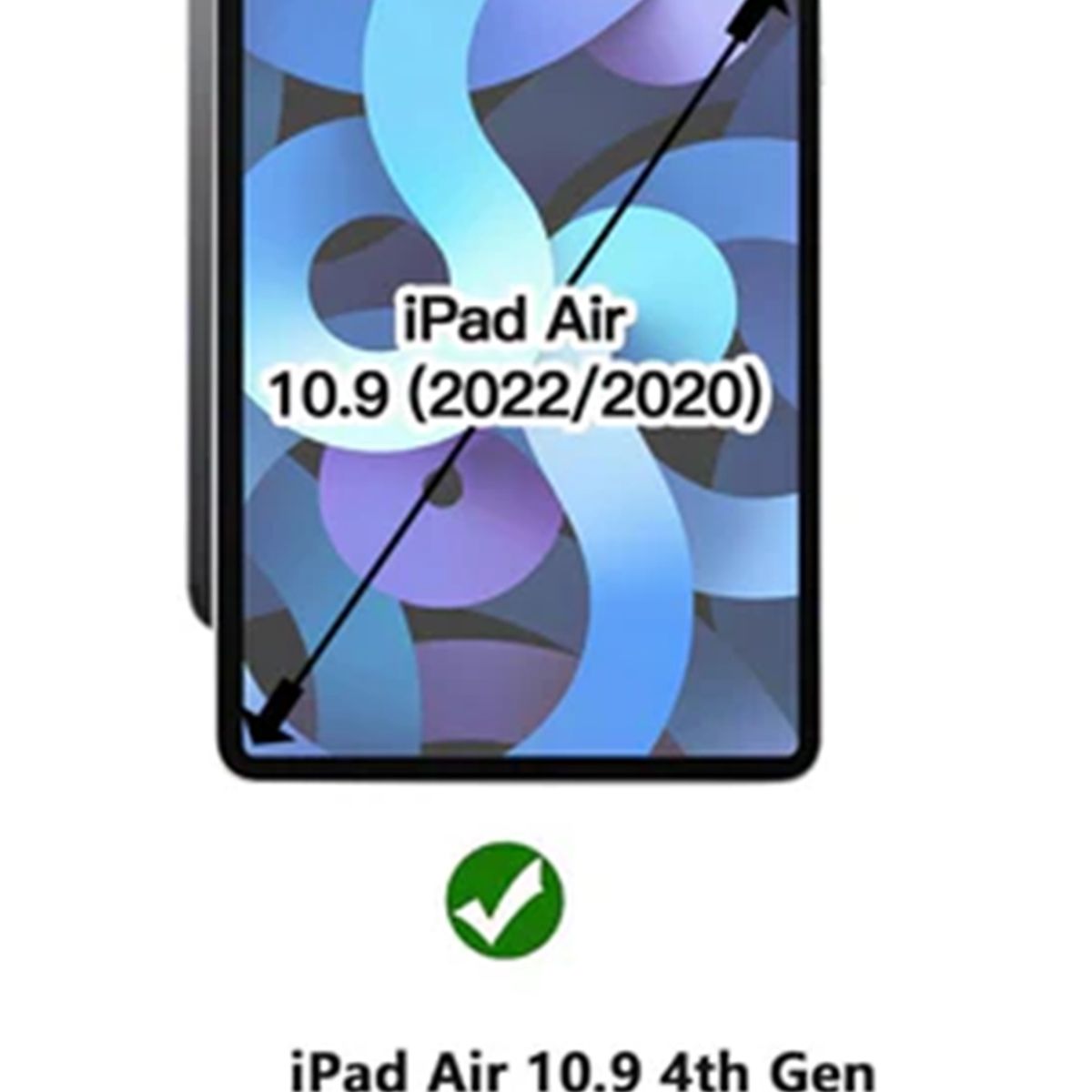 GENERICO - Funda para iPad Air 4 10.9  2020 2022 NEGRO revisa modelos