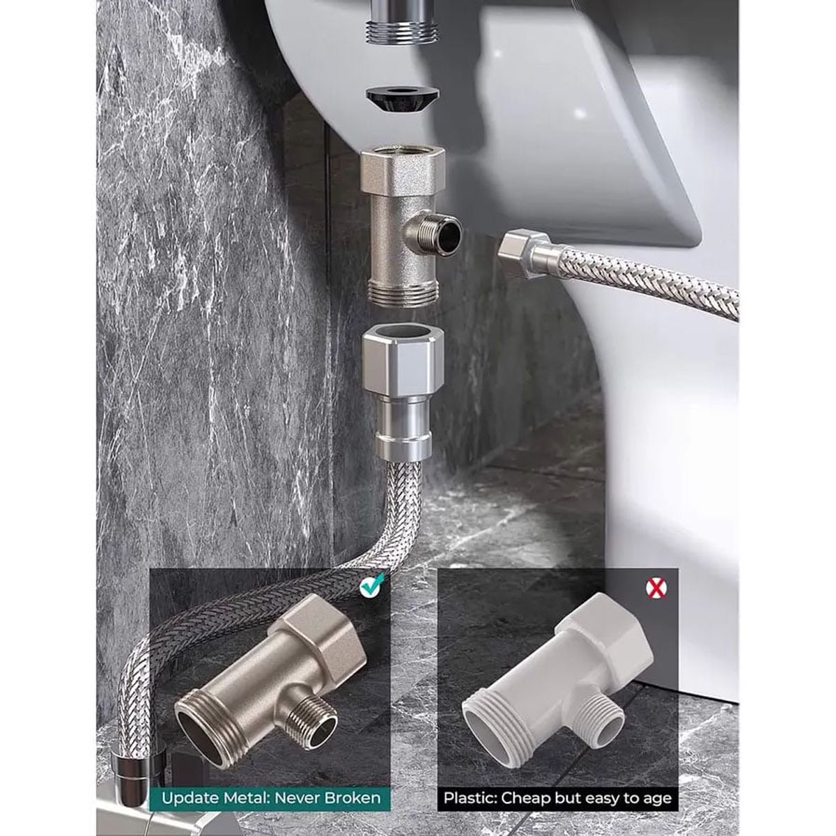 GENERICO - Bidet Wc Inodoro Ajustable Universal Fácil Instalación