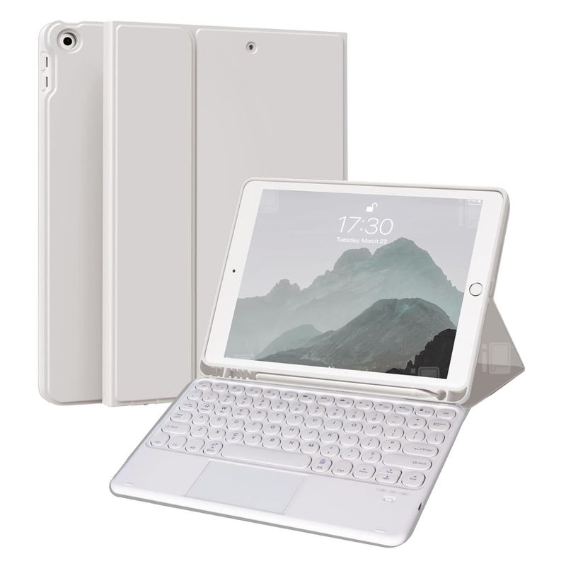 GENERICO - Funda Teclado Touchpad Para iPad 9.7 (5/6) Español - Gris